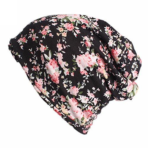 Amorar Multifunktion Bandana Kopftücher Schal Turban Frauen Elegant Blume Muslimische Kopftuch Kopfbedeckung Schlafmütze Chemo Hut Headwear für Haarverlust, Chemo, Krebs Cap Chemotherapie