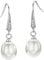 Michooyel Ohrhänger für Damen, 925er-Sterlingsilber, Süßwasser-Zuchtperlen, AAA+, Qualität, 8 mm, weiße Perlen, Schmuck für Frauen, Zirkonia, Perle