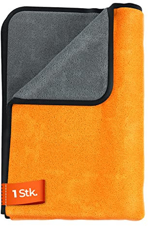 ADBL Puffy Towel XL Poliertuch 840GSM (1 STK.) - Ideal zum auspolieren von Wachsen - fusselfreies Premium Mikrofasertuch für die Auto & Motorrad Pflege - Autopflege Tuch | 60x90cm