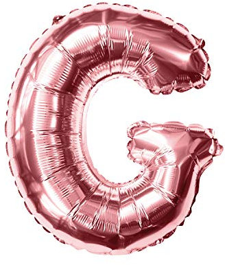 Oblique Unique® Folien Luftballon alle Buchstaben Alphabet ABC Herz Stern in Roségold für Geburtstag Jubiläum Schuleinführung JGA Hochzeit Baby Shower Party Deko Folienballon - wählbar (Buchstabe G)