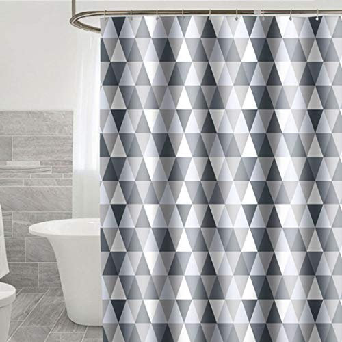 KuKiMa Duschvorhang 200 * 240cm(200cm Breite, 240cm Höhe), Wasserdichter Polyester Textil Shower Curtain Anti-Bakteriell Anti-Schimmel Wasserabweisend Badezimmer, Waschbar, inkl. 12 Duschvorhangringe
