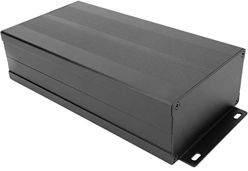 Caja de Proyectos Electrónicos Proyecto de Placa de Circuito de Bricolaje Electrónico Caja de Aluminio de Enfriamiento Caja de Tipo Dividido(arena negra con placa de flexión)