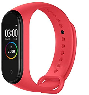 /N Band Fitness Tracker Sport Smart-Band Herzfrequenz Blutdruck Pulseira M4 Smartband Pedometer wasserdichte intelligente Armband,Rot