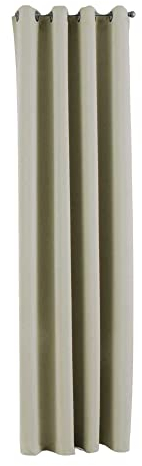 Gardinenbox Vorhang Blickdicht »Newyork« Beige HxB 225x140 cm 1er-Pack Thermo-Gardine Verdunkelungsvorhang Blackout Ösen schalldämmend ÖKOTEX UV-Schutz Raffhalter, 201920600