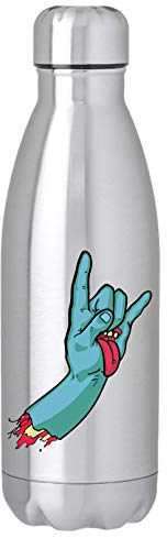 Luckyprint Rock and Roll Zombie Hand 350ml Wasserflasche Thermal