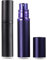 AsaNana Perfume Atomiser, Refillable & Travel Size Perfume Bottle, Leaking Proof,Bottom Pump without Funnel, Luxurious Small women and men, 5ml (CLa-2P(Black&MatBlue))