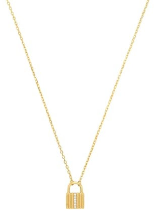 Amor Kette mit Anhänger 925 Sterling Silber Damen Halsschmuck, mit Zirkonia synth., 42+3 cm, Silber, Schloss, Kommt in Schmuck Geschenk Box, 2034774