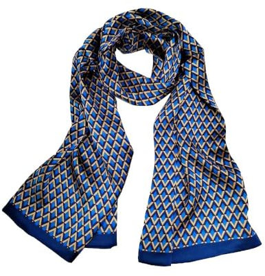 UK_Stone 100% Seide Paisley Blumen Halstuch Herren Schal (Diamant Gelb)