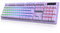 NPET K10 Clavier de jeu filaire rétroéclairé RVB, design résistant aux déversements, touches multimédia, clavier à membrane USB silencieux et silencieux pour ordinateur de bureau, ordinateur, PC