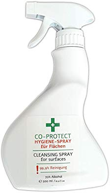 500 ml CO-Protect Hygiene Spray für Oberflächen mit 70% Alkohol (Ethanol) Sprühflasche Super-Reiniger Reinigung 99,9%