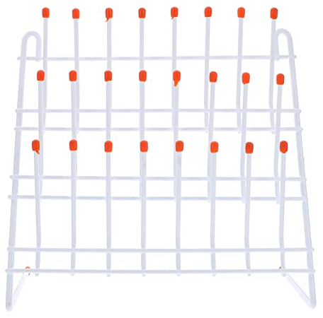 iplusmile Test Tube Drying Rack Metal Test Tube Dripping Water Stand Laboratory Beaker Drying Holder Scientific Lab Tube Storage Rack for Home Office School
