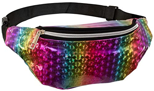 Goldschmidt Kostüme Bauchtasche mit Motiv | Tasche für Fasching & Karneval | Damen Herren Unisex (Regenbogen)