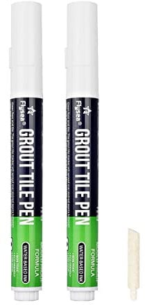 Jagowa 2PCS Grout Reviver Pen Tile Paint Tile Grout Pen Restorer Markers Grout Sealer Repair Pen for Bathrooms Kitchen
