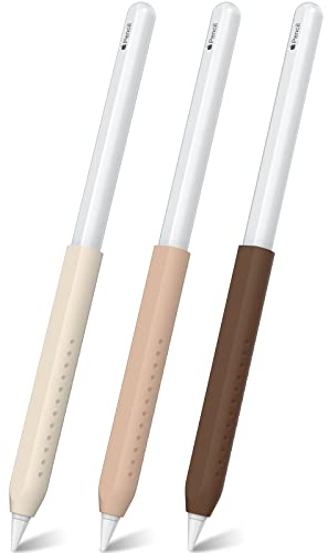 NIUTRENDZ 3 Stück Apple Pencil 2. Generation und Apple Pencil Pro Schutzhülle Silikon【Magnetisches Aufladen & Double Tap】 Zubehör Kompatibel mit Apple Pencil Pro und 2. Generation.
