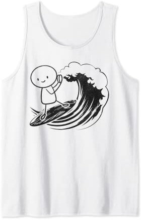 Surfing Water Surfer Stick Figur - Lustiges Surfen Tank Top