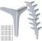 LOLYSIC Metal Furniture Legs, 17cm 6.7 Sofa Legs Set of 8 Triangle Cabinet Feet Chair Legs DIY Replacement Furniture Legs for Coffee Table Cupboard Couch Cabinet, Silver