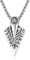 MEDWISE Pfeil Keltischer Kette 925 Sterling Silber Wikinger Kette Keltische Pfeilspitze Kette Runen Wikinger Pfeil Schmuck für Herren Männer Jungen Sohn Damen Teenager Geschenke 20+2'' Edelstahlkette