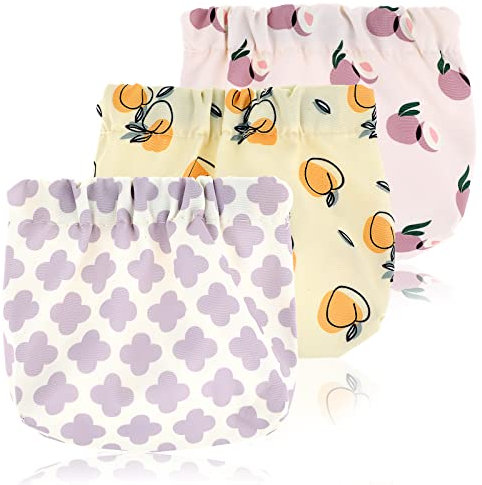 3PCS Pocket Cosmetic Bag Mini Makeup Bag Self-Closing Shrapnel Small Makeup Pouch for Handbag Purse Coin Lipstick Cosmetic Accessories Organizer