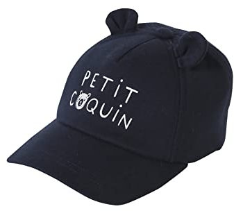 Vertbaudet Jungen Cap, Teddy Marine 37/43CM