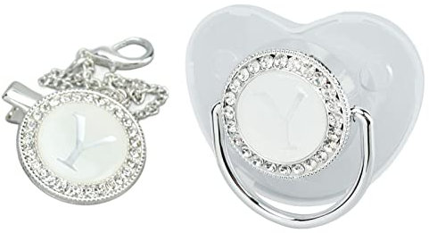 Baby-Schnuller, Silikon, Silikon-Baby-Schnuller, Gesund, Einteilig, Nahtlos, mit Deckel für Kleinkinder von 6 Bis 18 Monaten (Buchstabe Y)