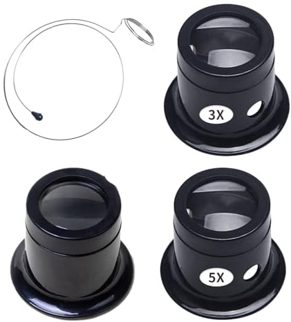 Uhrmacherlupe Juwelierlupe,Uhrmacherlupe Vergroesserungsglas,3x/5x/10x Uhrmacher,Auge Okular,Gravuren Lupe,Tragbare Monokulare Juwelierlupen Lupenbrille,Monokular Lupenbrille,für Juweliere,Uhrmacher