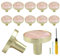 Bonsicoky 12 Pcs Gold Knobs for Dresser Drawers, Round Dresser Cabinet Knobs Pulls for Kitchen Cabinet Cupboard Door Furniture Decorative, Pink