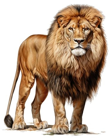 GRAZDesign Wandtattoo Löwe Safari Tiere Wandaufkleber Wildtiere Wandsticker für Wohnzimmer, Schlafzimmer, Kinderzimmer - 37x30cm