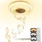 EXTRASTAR LED Musik Deckenleuchte 48W, 4700LM Dimmbar Deckenlampe 3000K-6500K, LED Lampen Deckenlampen mit Bluetooth Lautsprecher, Wasserdichte Deckenlampe für Badezimmer Schlafzimmer Wohnzimmer
