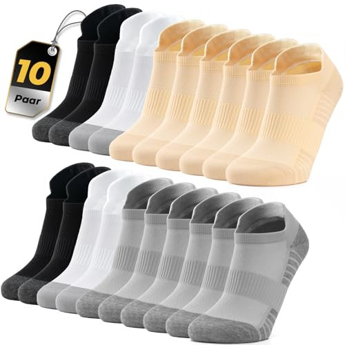 Alaplus Chaussette Femme 35-38, 10 Paires De Chaussettes Basses De Sport Respirantes Pour Hommes Et Femmes, En Coton, Chaussettes Courtes De Course, Couleurs Mixtes Pour Femmes