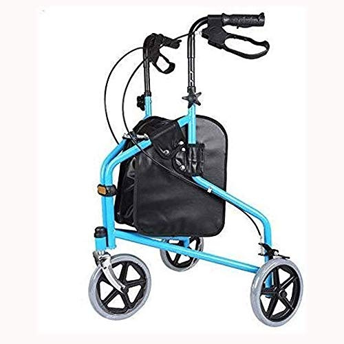 Rollstuhl, Senioren-Einkaufswagen, Trolley, ältere Menschen, Gehhilfe, kaufen Sie Lebensmittel-Walking-Auto, faltbar, praktisch, dreirädriger Roller, Blau