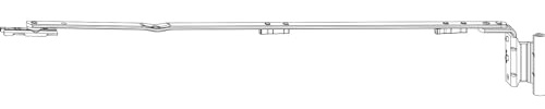 ROTO NX Axerarm P 12/20-13 Gr. 250 FFB 411-600 mm silber rechts