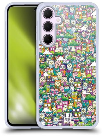 Head Case Designs Eule Tierische Überlastung Gel Handyhülle Hülle [Militärischer Schutzgrad] Kompatibel mit Samsung Galaxy A35 5G