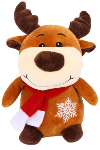 XNAUVOI Weihnachts-Oma Plüsch-Elch, 23 cm, Weihnachtsplüschtier, Plüschtier, Dekoration, Schlafenshilfe, Geschenk, Weihnachtsdekoration