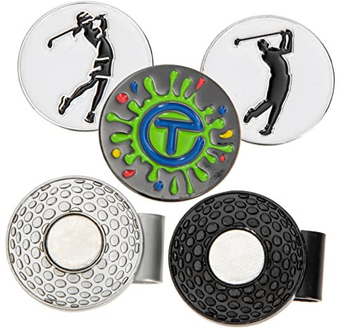 BCOATH 5stücke Magnetischer Golf-Hut-Clip Aus Dekorativer Und Verschleißfester Golf-Marker Praktischer Zarter Ballmarker Für Platz Golf-zubehör Hut-Marker-Geschenk