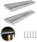 LCGAOYA 2PCS Aluminum Door Rain Drip Guard Cap, 40 Inch Drip Deflector Rain Diverter, Door and Window Rain Guards House