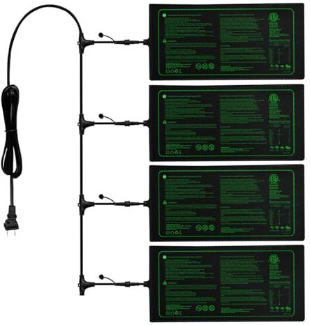 4in1 Seedling Heat Mat,Warm Hydroponic Heating Pad for Indoor Seed Starting,Brewing and Greenhouses,Durable Waterproof Germination Station Heat Mat (20 x 10- Heat Mat)