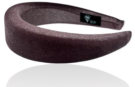 Cerchietto per Capelli Donna Bombato in Velluto, Cerchietto Donna color Rosa Talpa