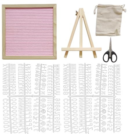 Letter Board Sign | Letter Sign Board - Rustic Felt Letterboard, 9.84x9.84inch Billboard with Wooden Frame For Classroom Hospital Restaurant Cafe Wedding Birthday Celebration