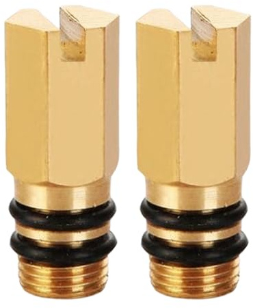 2Pcs Hot and Cold Water Inlet M10 Threaded Brass Plug Faucet Tap Flexible Pipe Water Inlet for Bathroom and Kitchen Mixer Taps 10 mm