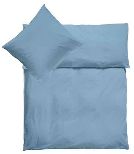 Julido Set di biancheria da letto e federa in jersey, 100% cotone (Oeko-TEX), set da 2 pezzi, con chiusura lampo, ultra morbido e traspirante, 135 x 200 + 80 x 80 cm)
