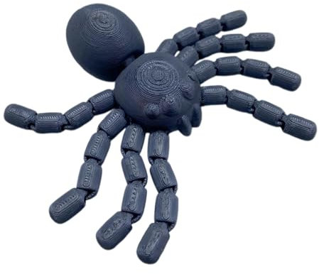 Jipersuo 3D 打印模型 - 完全组装的玩具,创意万圣节装饰(蓝红色) Cool Desk Gadgets (Black, 12x5cm)