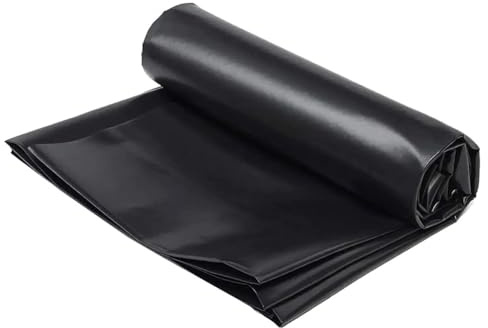 Gettimore Hochwertige robuste Teichfolie, 2,5 x 2 m und 1,5 x 3,0 m, für Gartenteiche, Springbrunnen, Wasserfälle und Aquarien, schwarze PE-wasserdichte Auskleidung, 2,5 x 2 m