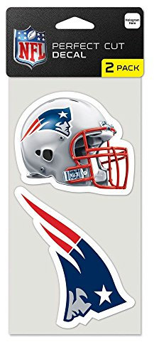 Wincraft NFL New England Patriots Autocollant Coupe Parfaite (Ensemble de 2), 4x 4