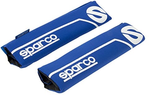 SPARCO SPC1200 Pillow Seat Belt, Blue/ White