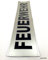 FEUERWEHR 3M Reflex-Rückenschild 38x8cm matt silber