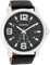 Oozoo C6459 Herren-Armbanduhr, Lederarmband, Schwarz, Schwarz, Streifen