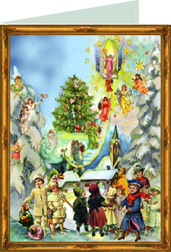 Weihnachten Karte; Viktorianischer Verschneite Landschaft 99109 Richard 'Sellmer Adventskalender Weihnachten Karte 12 x 17 cm mit Umschlag