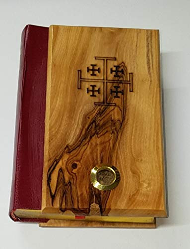 Betlemme Gifts TM Bibbia in legno di ulivo La Santa Biblia Red-Letter King James Versione Vecchio e Nuovo Testamento (versione spagnola)