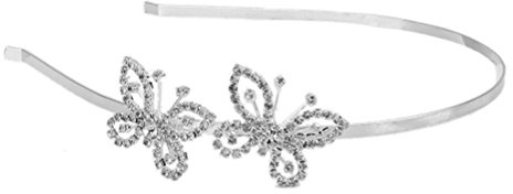 ROSENICE Diadem Hochzeit Krone Haarband Stirnband Haarreif Kristall Schmetterling Brautschmuck