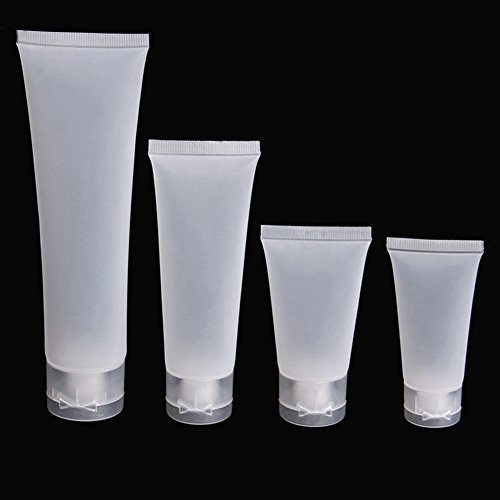 Lot de 5 tubes vides en plastique pour cosmétiques, crèmes, lotions, produits de beauté, idéals pour le voyage givré 100 ml